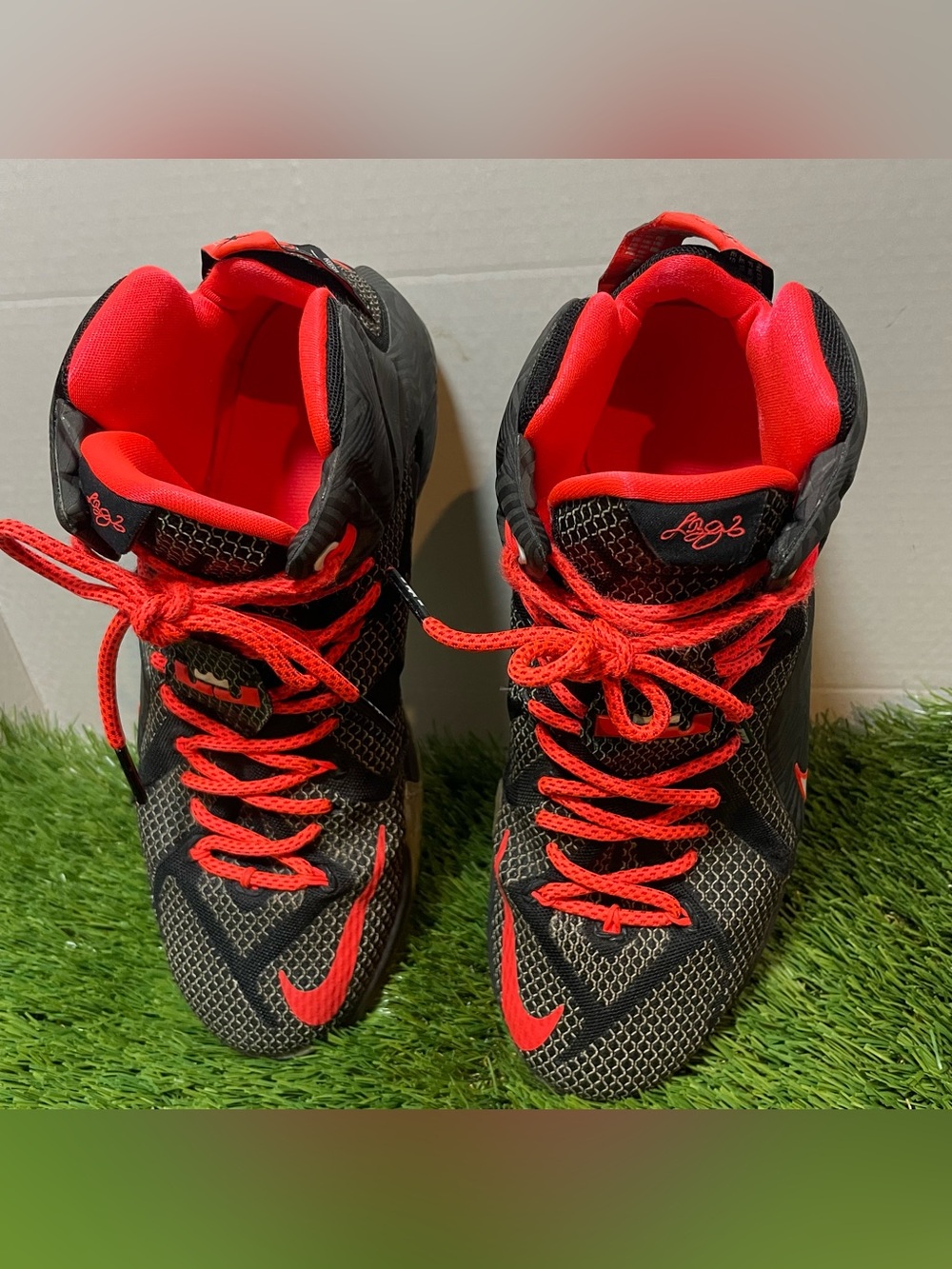 Nike LeBron 12 EP Court Vision 707781-016 Black Crimson Men’s Size 9.5
